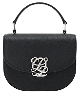 MINI CAVIAR SADDLE BAG, BLACK