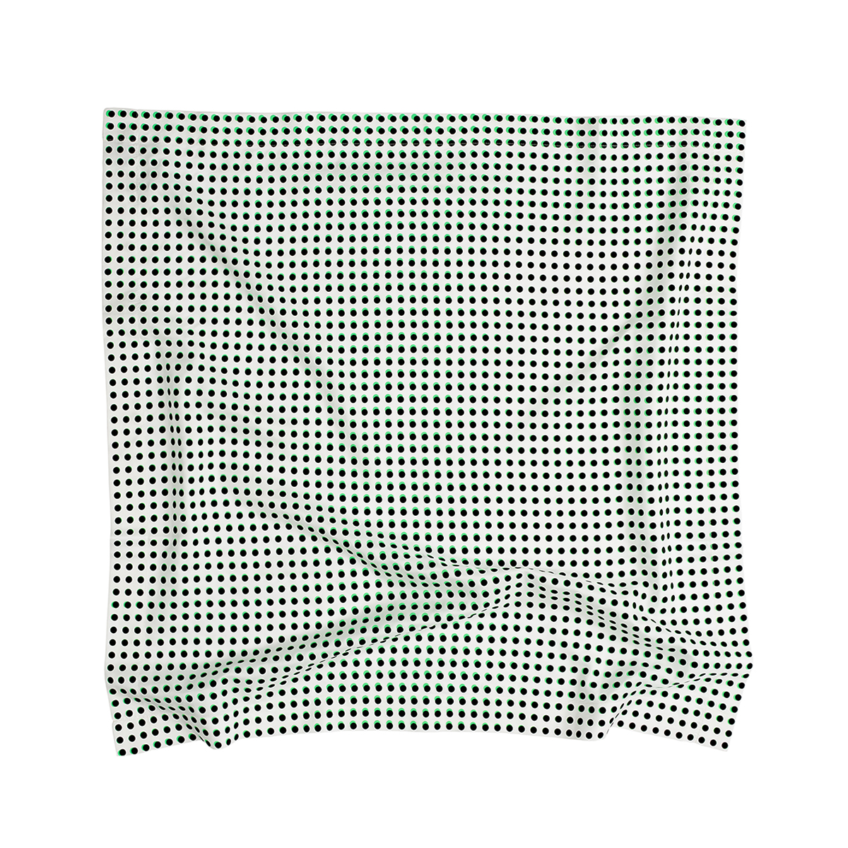 플랫폼엘 martens and martens double silk screen-printed scarf (black&green)