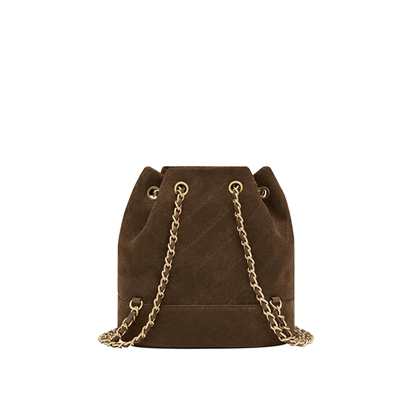 [EXCLUSIVE] 루이까또즈 까눌레 스웨이드 버킷 체인백팩 HT3SD86BR>