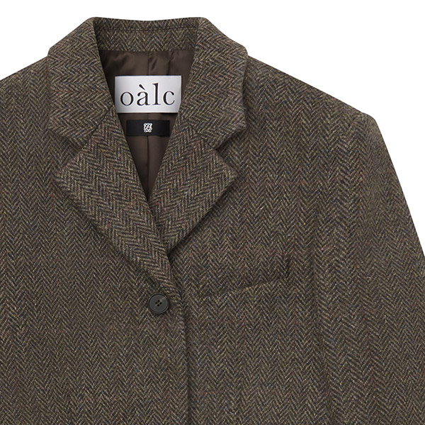 oalc 싱글브레스트 해리스 트위드 재킷 (Khaki)>